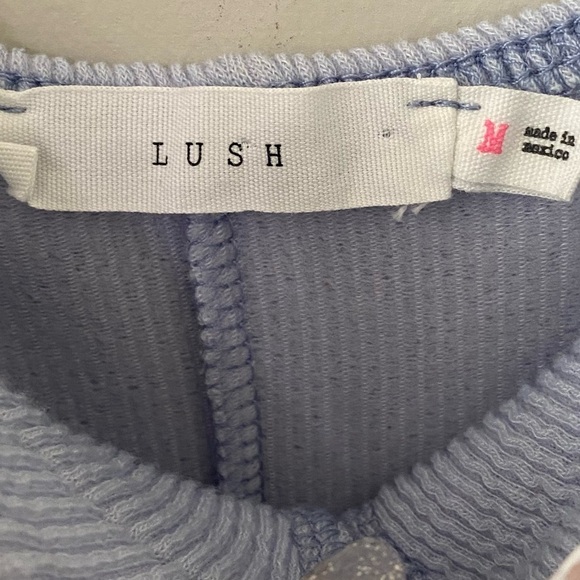 Lush Sweatheart Neck Slip On Sky Blue Mini Dress - Picture 6 of 8